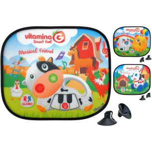 Baby Parasole Per Auto 44x36cm 3assc/2 Ventose