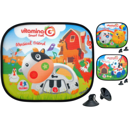 Baby Parasole Per Auto 44x36cm 3assc/2 Ventose