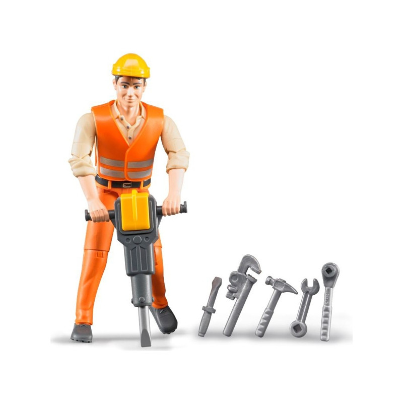 BRUDER - Bworld Construction Worker With Accessories