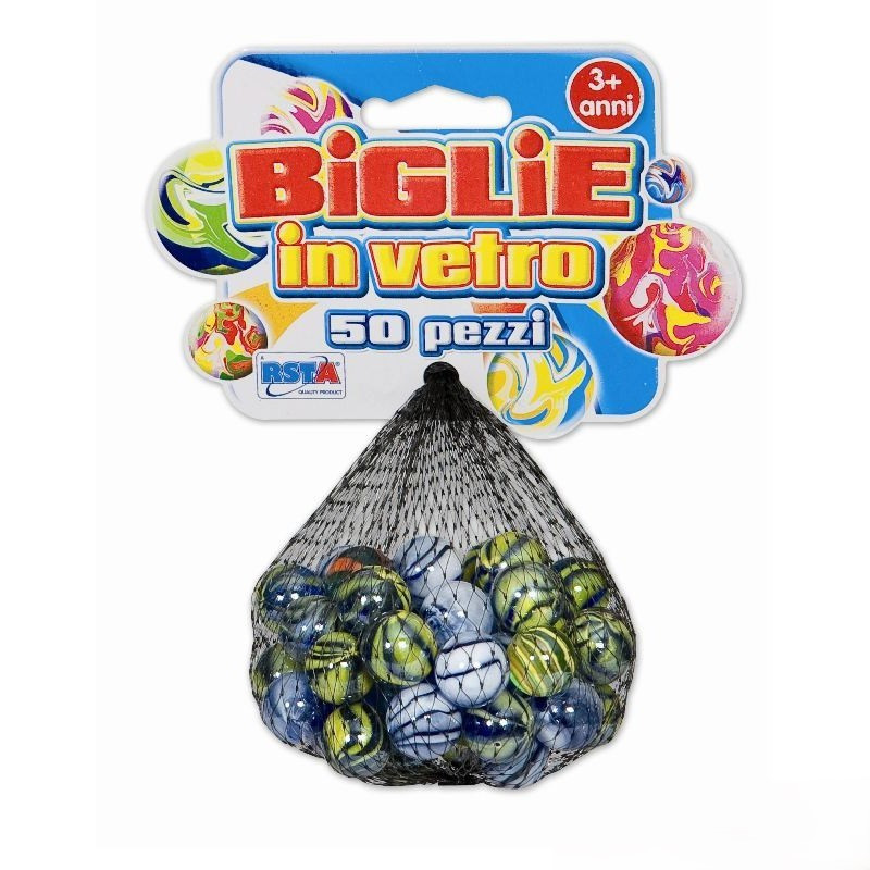 Rete Biglie Vetro 50 Pz. Diam.1,5 Cm