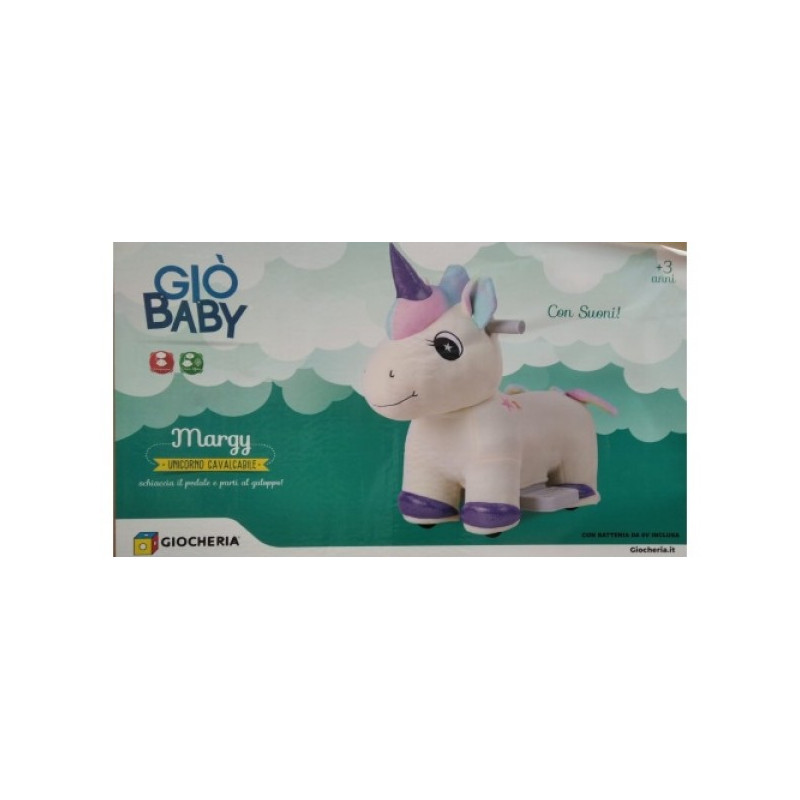 Prezzo Pazzo - Gio' Baby - Unicorno Cavalcabile In Peluche Batteria 6v