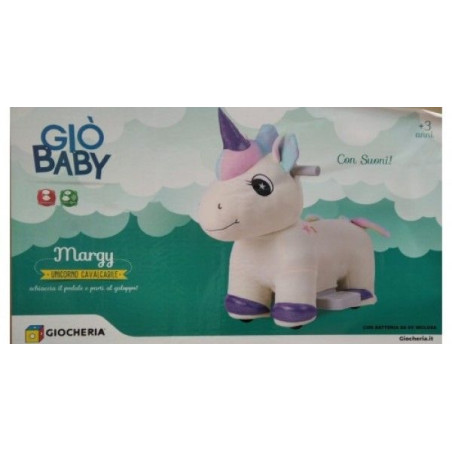 Prezzo Pazzo - Gio' Baby - Unicorno Cavalcabile In Peluche Batteria 6v