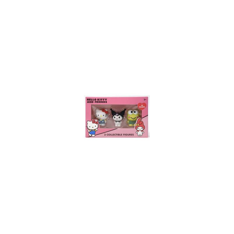Hello Kitty 3d Erasers 3 Pack