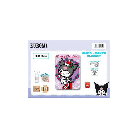 Hello Kitty Kuromi Christmas Blanket Polar Fleece 100x140 Cm