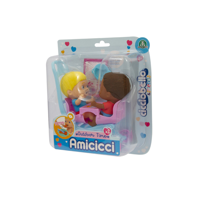 Amicicci Con Passeggino Doppio