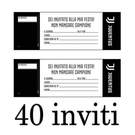 Juventus - Inviti A Festa - Blocchetto Da 20 Pz