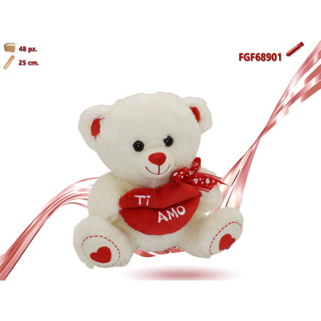 Orso Peluche C/bacio 25cm