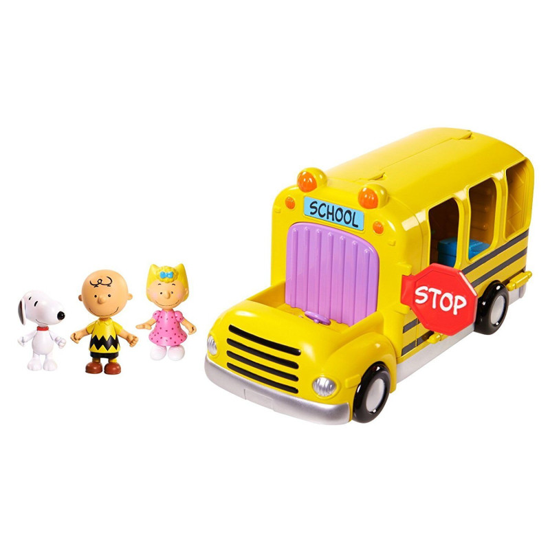 Peanuts Playset Scuolabus Con 5 Figure