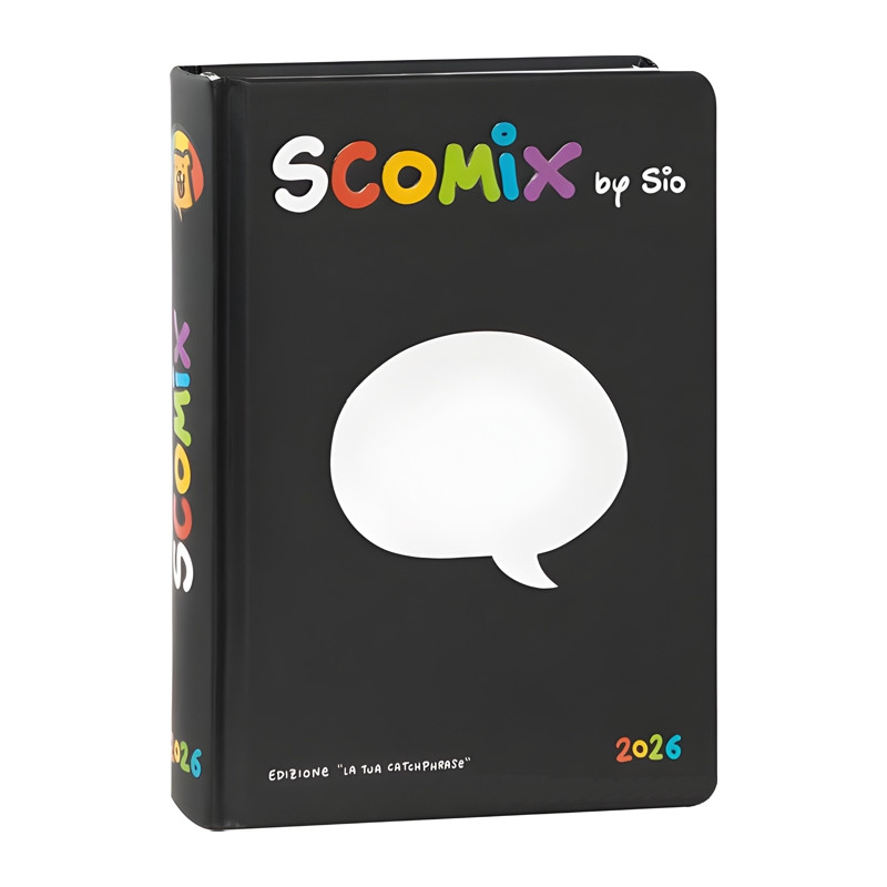 Agenda 16m Medium Scomix  Black