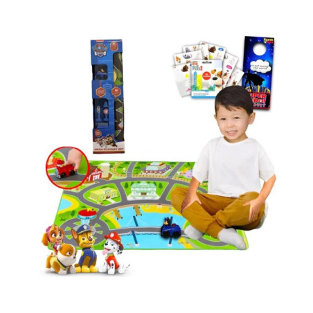 Paw Patrol Mega Mat Set With 1  Vehicle