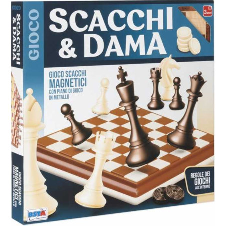 Gioco Scacchi Dama Grande Magnetico Richiudibile