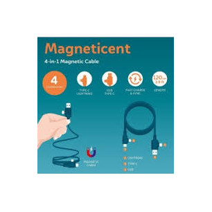 Cavo Magnetico 4 In 1 Ricarica - Magneticent - Petrol