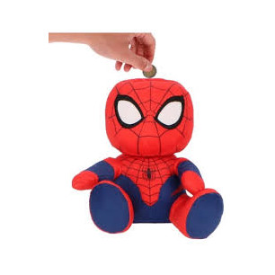 Spiderman Coin Bank In Plush 20cm