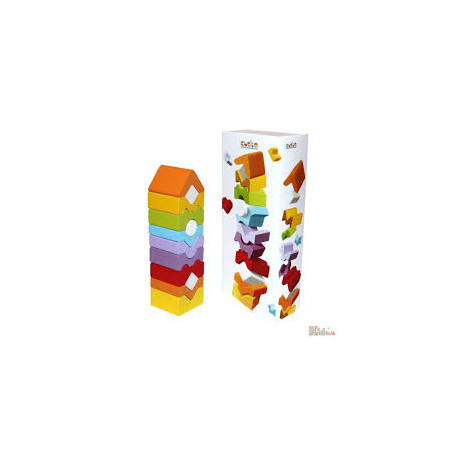 Torre Colorata Legno 12pz