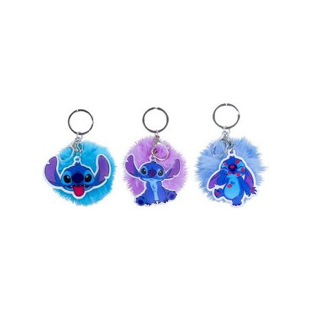 Stitch Pom Pom Keyring