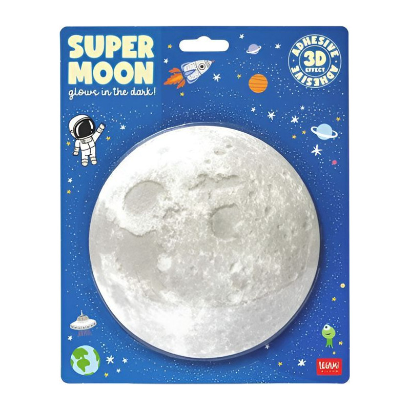 Super Moon Luna Fosforescente Adesiva - Space
