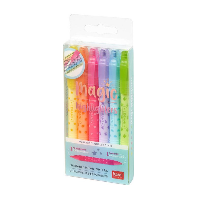 6 Evidenziatori Cancellabili - Magic Highlighters_kit_12 Pcs - After Rain