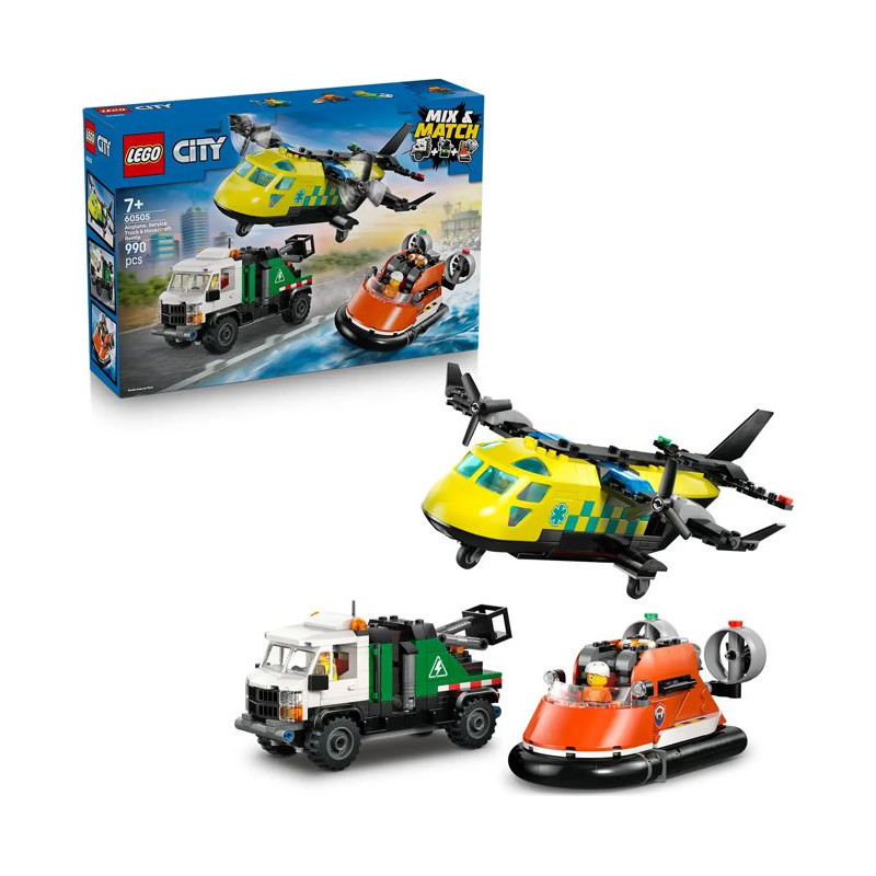 Lego City Airplane, Service Truck & Overcraft Remix 60505