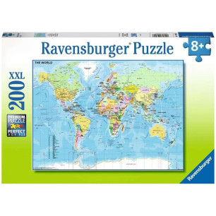 Puzzle Mappa Del Mondo 200pz Xxl
