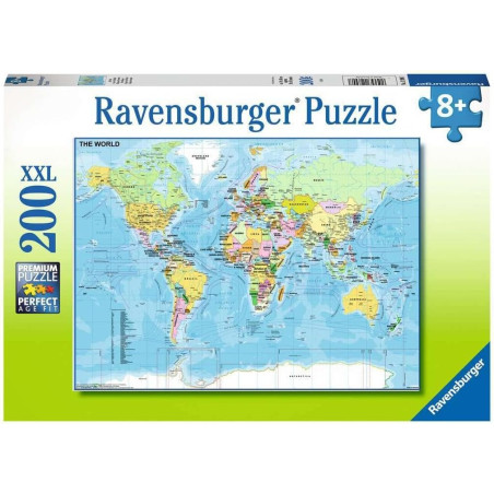 Puzzle Mappa Del Mondo 200pz Xxl