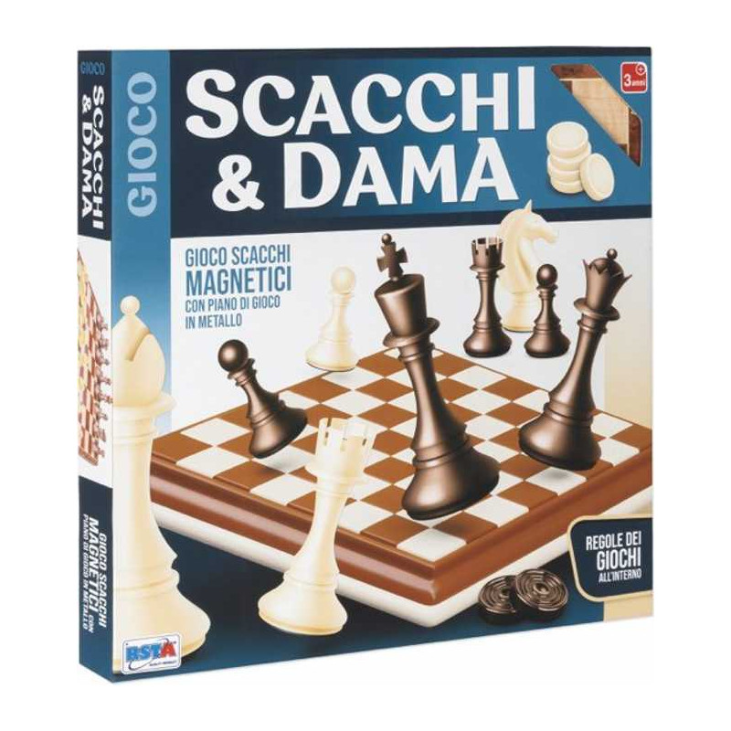 Gioco Scacchi Dama Grande Magnetico Richiudibile