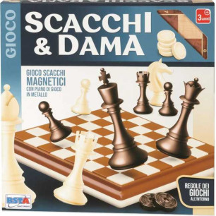 Gioco Scacchi Dama Medio Magnetico Richiudibile