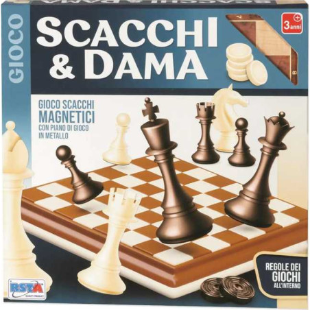 Gioco Scacchi Dama Medio Magnetico Richiudibile