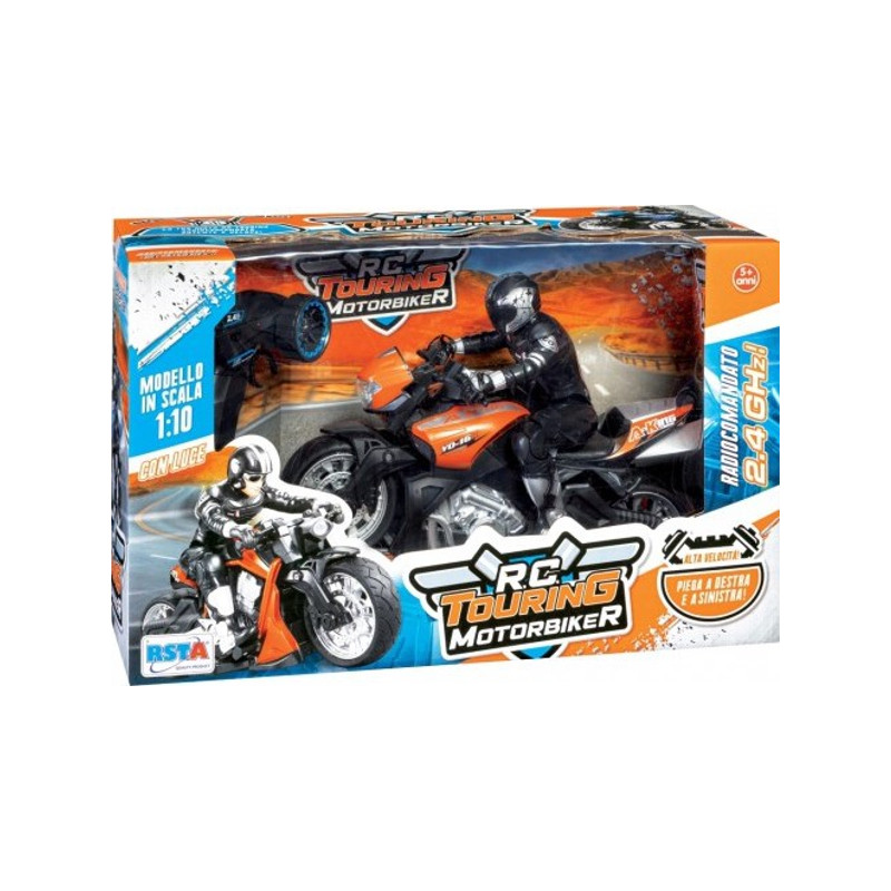 Moto Touring 2,4 Giga Scala 1:10 Con Luce