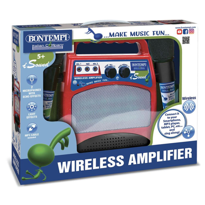 Amplificatore Wireless Con 2 Microfoni