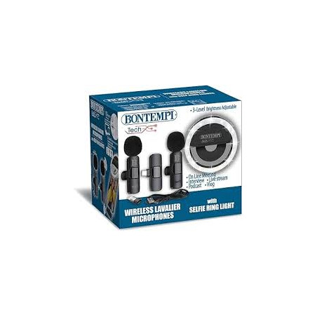 Anello Di Luce + 2 Microfoni Wireless