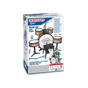 Batteria Grancassa 6 Elementi, Con Sgabello E 2  Bacchette