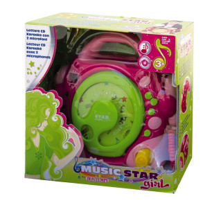 Girl Music Star Lettore Cd Con Doppio Microfono