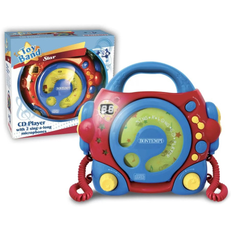 Lettore Cd Da Tavolo Con 2 Microfoni Display Lumin