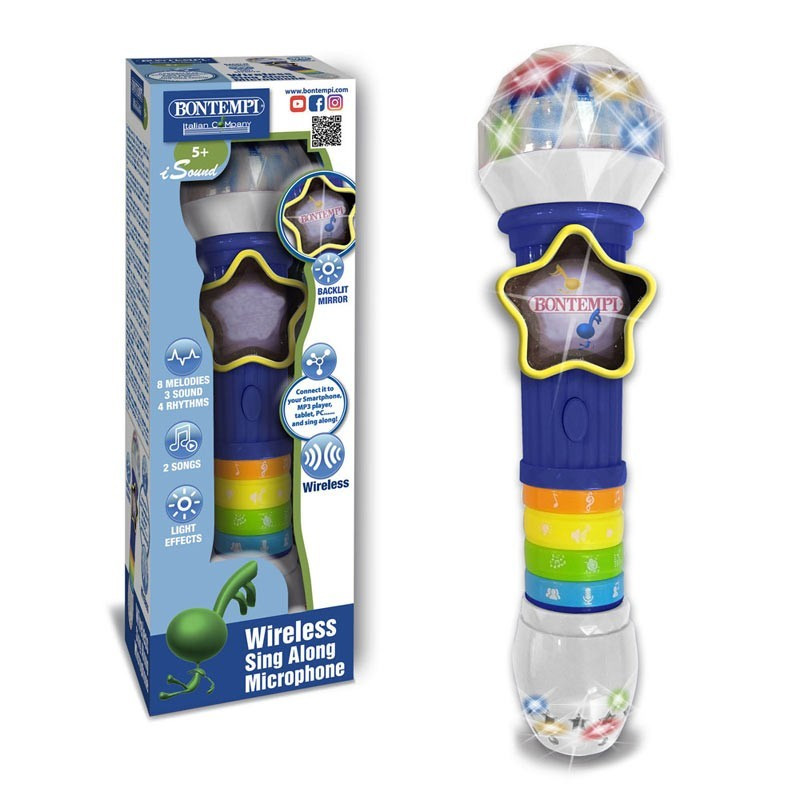 Microfono Wireless Con Effetti Luminosi E Sonori