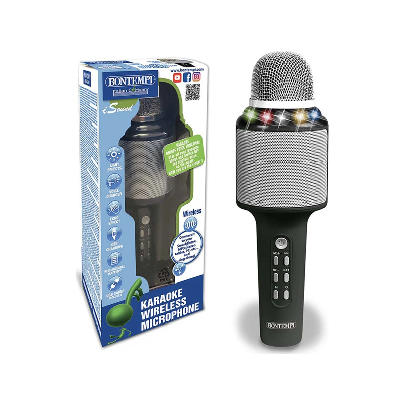 Microfono Wireless Con Effetto Luci