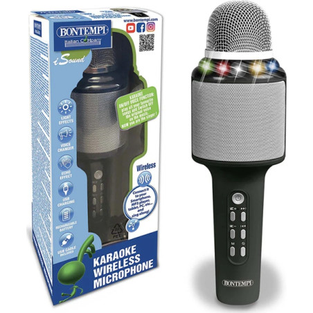 Microfono Wireless Con Effetto Luci