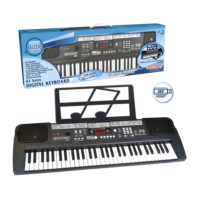 Tastiera Digitale 61 Tasti Passo Medio Con Usb