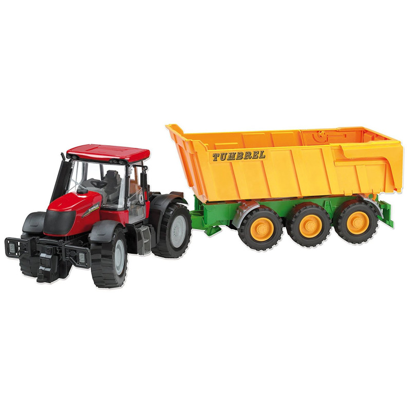Maxi Trattore Agripower Con Carro Scala 1:18 A Frizione