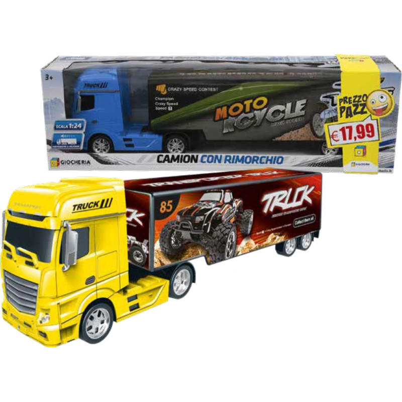 Prezzo Pazzo - Grande Camion Con Rimorchio 1:24 2 Colori
