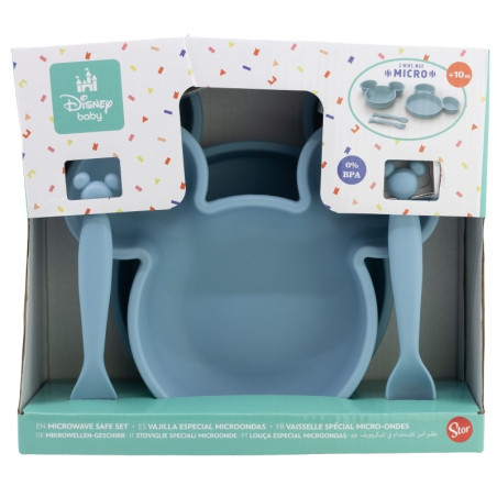 Mickey Gift Box 4 Pz Piatti + Posate