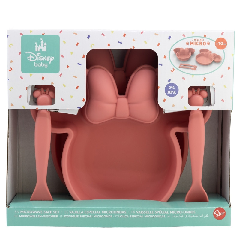 Minnie Gift Box 4 Pz Piatti + Posate