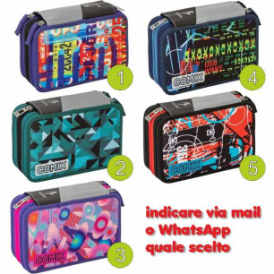 Astuccio Corredo 3 Zip Comix Flash Assortito