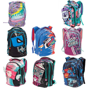 Gopop22 Zaino Est. Rnd Ass. Kids Con Grafiche Intercambiabili