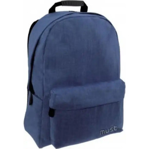 Must - Zaino Monocromo Jean Dark Blue 2 Scomparti