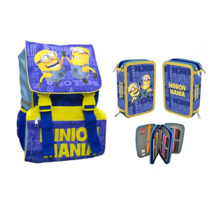 Zaino + Astuccio Triplo Minions