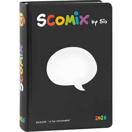 Agenda 16m Medium Scomix  Black