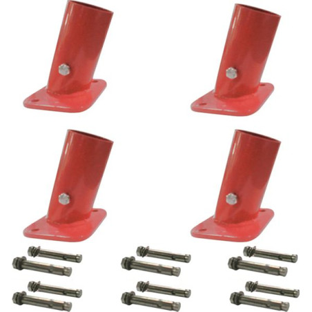 Kit Di Fissaggio Rosso A Pavimento Per Altalena
