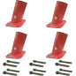 Kit Di Fissaggio Rosso A Pavimento Per Altalena