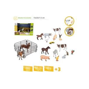 Farm Land Animali Fattoria Set Con Recinto 7 Modelli Ass.to