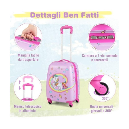Giolly - Set Trolley E Zainetto Unicorno